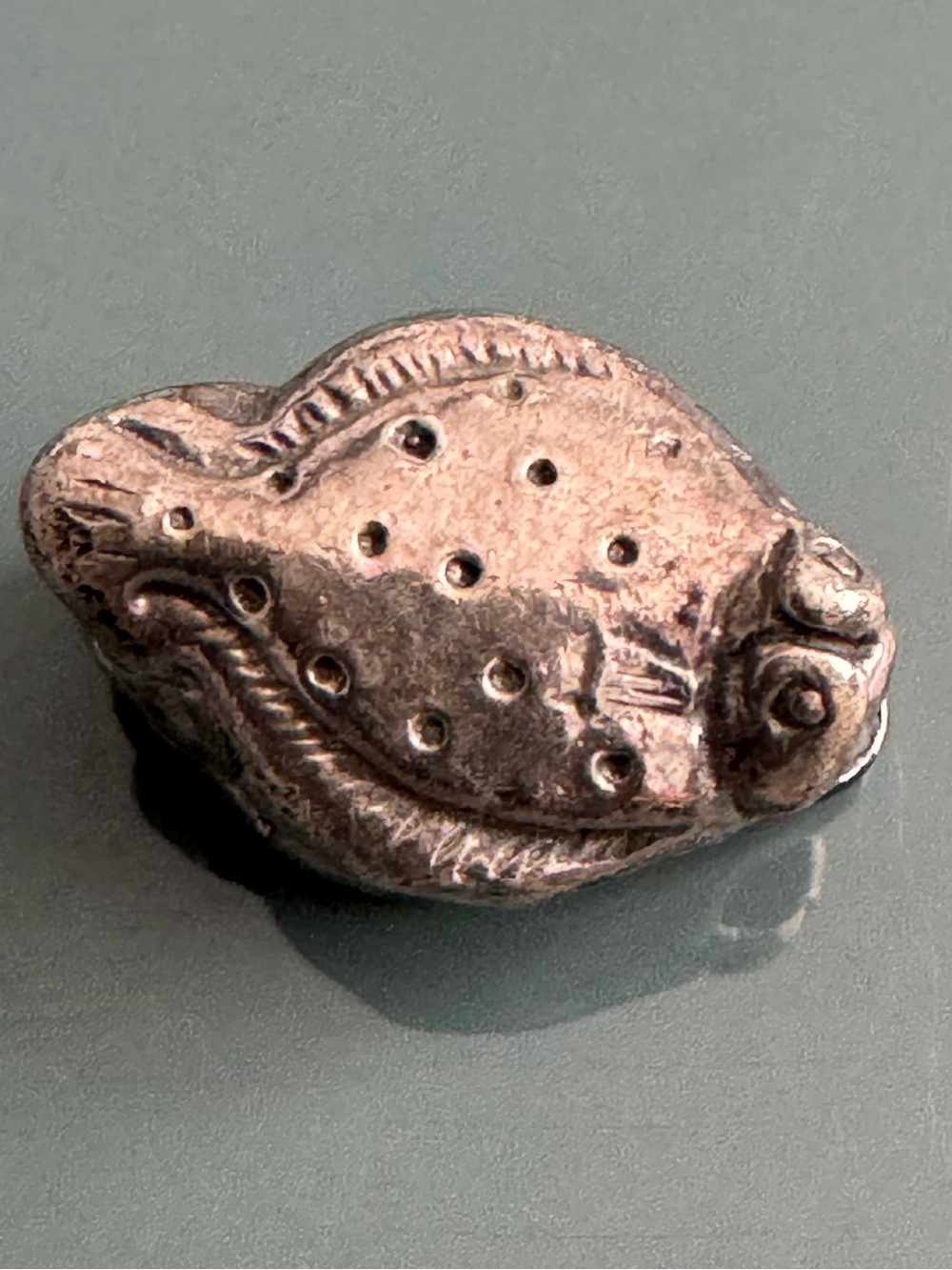 Trollbeads Rare Retired 2010 LAA Flounder Sole Fish Silver Bead Charm !